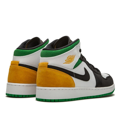 Air Jordan Air Jordan 1 Mid SE White Laser Orange Lucky Green - 852542-101 / BQ6931-101