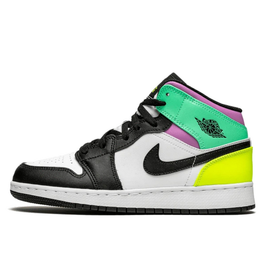 Air Jordan Air Jordan 1 Mid Pastel Black Toe - 554725-175