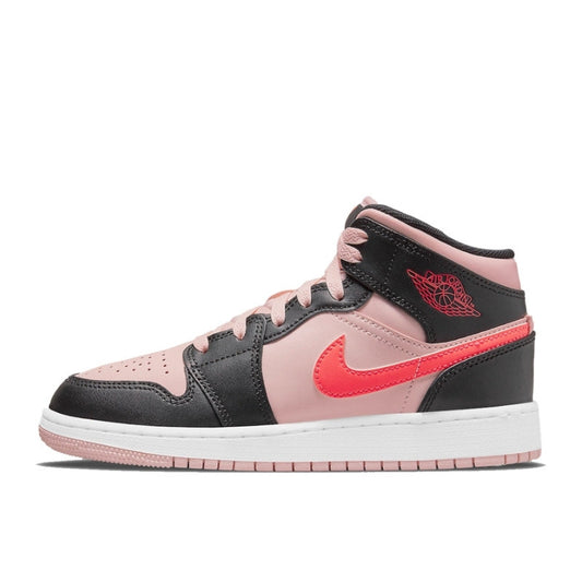 Air Jordan Air Jordan 1 Mid Black Pink Crimson - 554725-604