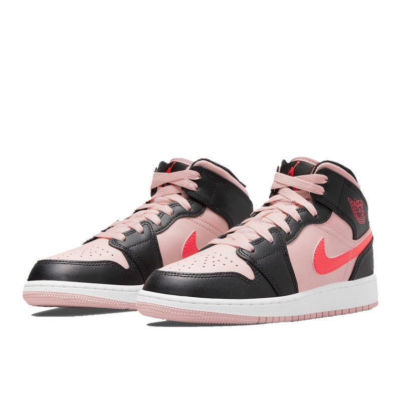 Air Jordan Air Jordan 1 Mid Black Pink Crimson - 554725-604