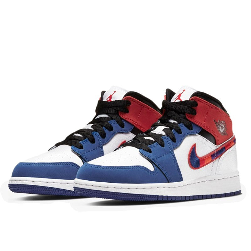 Air Jordan Air Jordan 1 Mid Multicolor Swoosh - 852542-146 / BQ6931-146