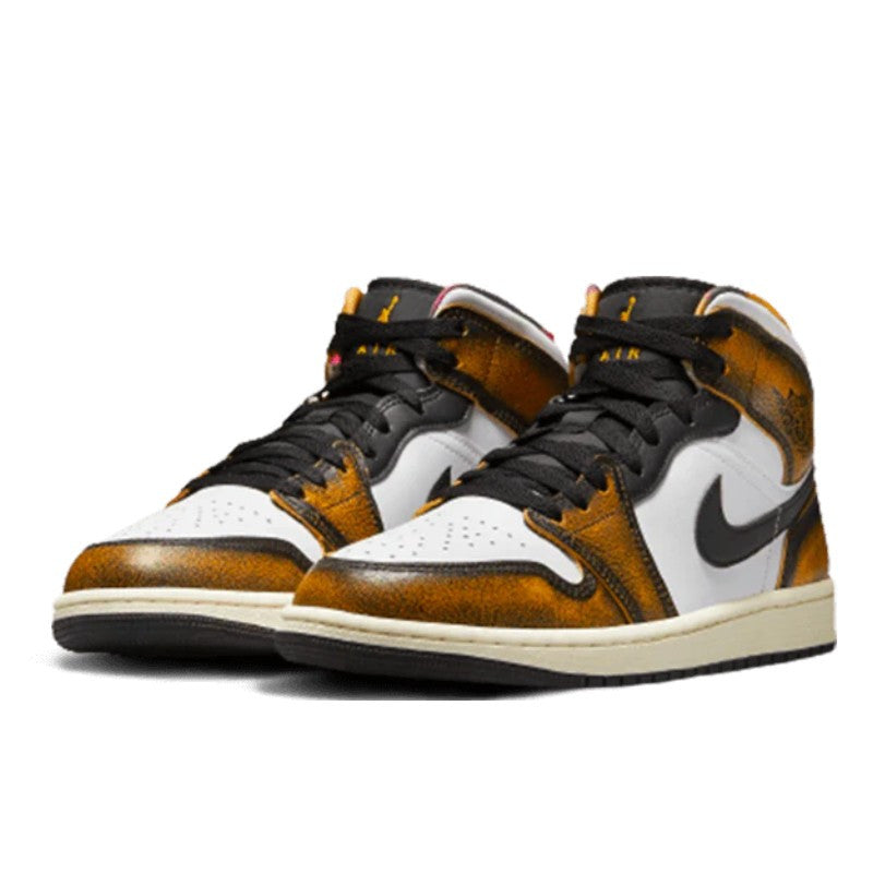 Air Jordan Air Jordan 1 Mid SE Orange Wear-Away - DQ8417-071 / DQ8418-071