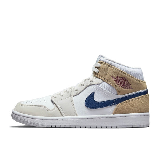 Air Jordan Air Jordan 1 Mid Tan Suede Navy - DO6726-100
