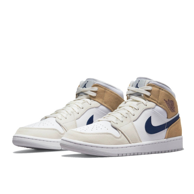 Air Jordan Air Jordan 1 Mid Tan Suede Navy - DO6726-100
