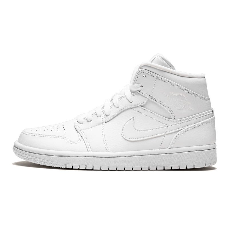 Air Jordan Air Jordan 1 Mid Triple White (2020) - 554724-130 / 554725-130