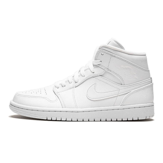 Air Jordan Air Jordan 1 Mid Triple White (2020) - 554724-130 / 554725-130