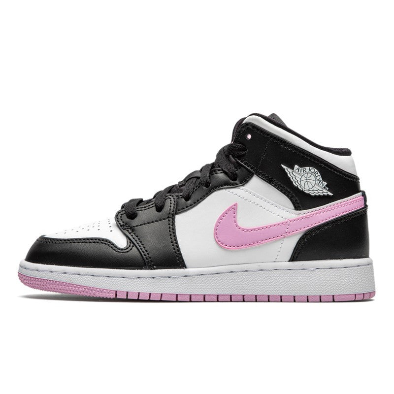 Air Jordan Air Jordan 1 Mid White Black Light Arctic Pink - 555112-103