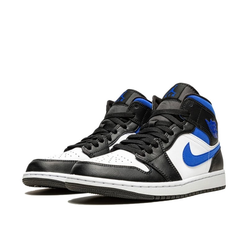 Air Jordan Air Jordan 1 Mid White Black Royal - 554725-140 / 554724-140