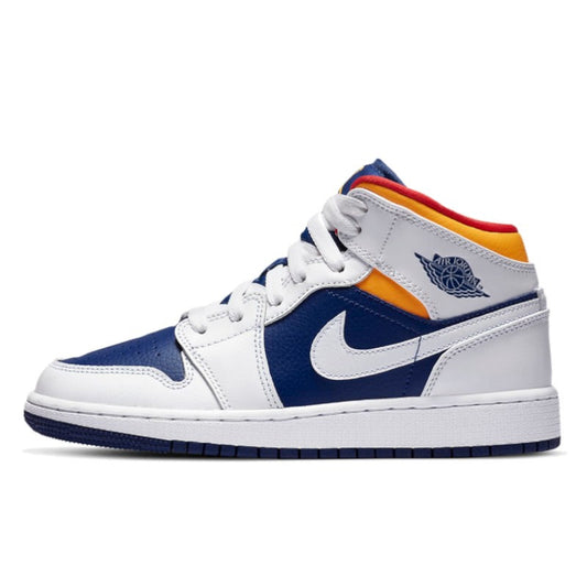Air Jordan Air Jordan 1 Mid Royal Blue Laser Orange - 554724-131