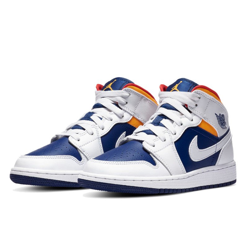 Air Jordan Air Jordan 1 Mid Royal Blue Laser Orange - 554724-131