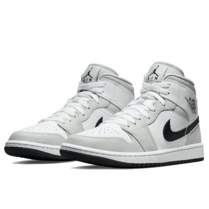 Air Jordan Air Jordan 1 Mid White Light Smoke Grey - BQ6472-015