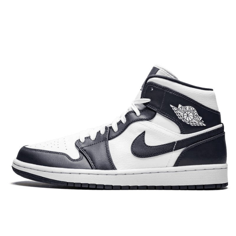 Air Jordan Air Jordan 1 Mid White Metallic Gold Obsidian - 554724-174 / 554725-174
