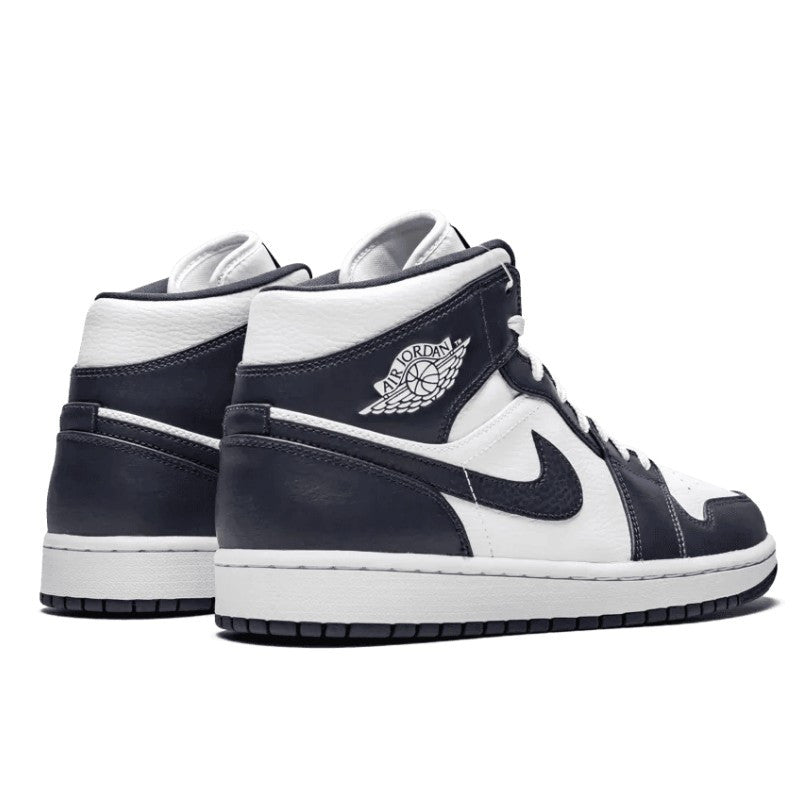Air Jordan Air Jordan 1 Mid White Metallic Gold Obsidian - 554724-174 / 554725-174