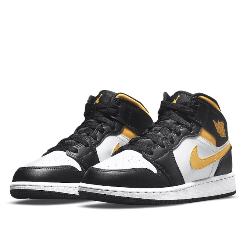 Air Jordan Air Jordan 1 Mid White Pollen Black - 554724-177 / 554725-177
