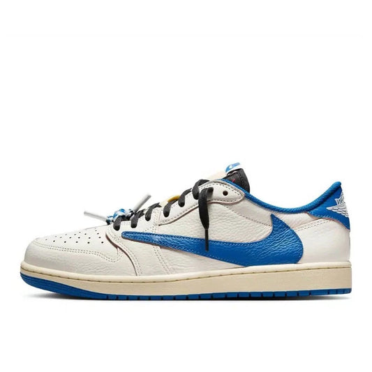 Air Jordan Air Jordan 1 Retro Low OG SP Fragment x Travis Scott Sail Military Blue - DM7866-104