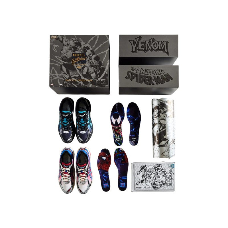 ASICS GT-2160 Kith Marvel Villains Spider-Man/Venom Pack Opened Box (Comic Not Included) - 1203A660-DBSPVN / ASIC-AGKMVS-BPPURPLE-BLUE