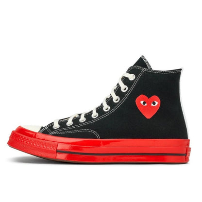 Converse Chuck Taylor All Star 70 Hi Comme des Garcons PLAY Black Red Midsole - A01793C