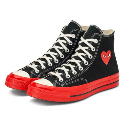 Converse Chuck Taylor All Star 70 Hi Comme des Garcons PLAY Black Red Midsole - A01793C