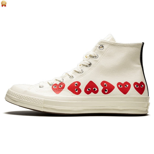 Converse Chuck Taylor All Star 70 Hi Comme des Garcons PLAY Multi-Heart White - 162972C