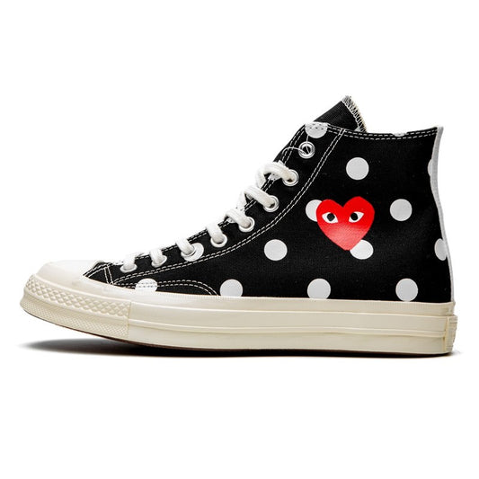 Converse Chuck Taylor All-Star 70s Hi Comme des Garçons PLAY Polka Dot Black - 157250C