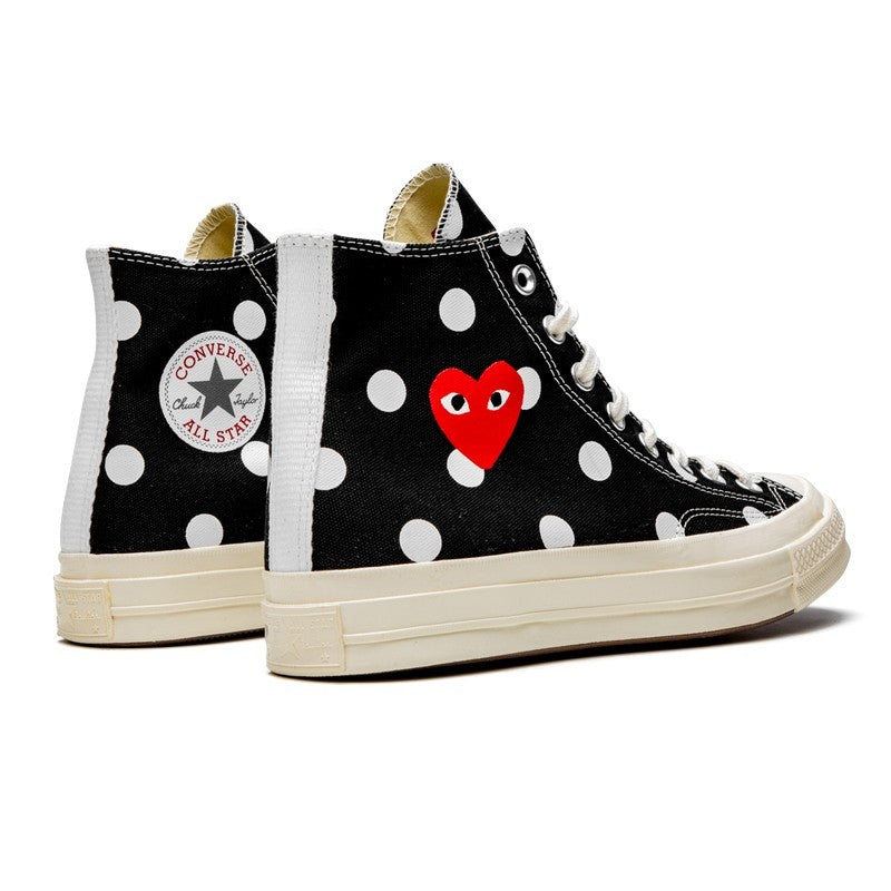 Converse Chuck Taylor All-Star 70s Hi Comme des Garçons PLAY Polka Dot Black - 157250C
