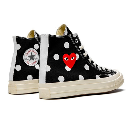 Converse Chuck Taylor All-Star 70s Hi Comme des Garçons PLAY Polka Dot Black - 157250C