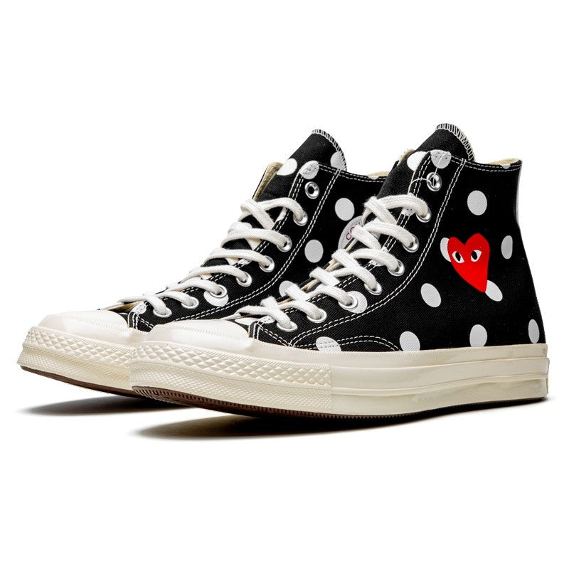 Converse Chuck Taylor All-Star 70s Hi Comme des Garçons PLAY Polka Dot Black - 157250C