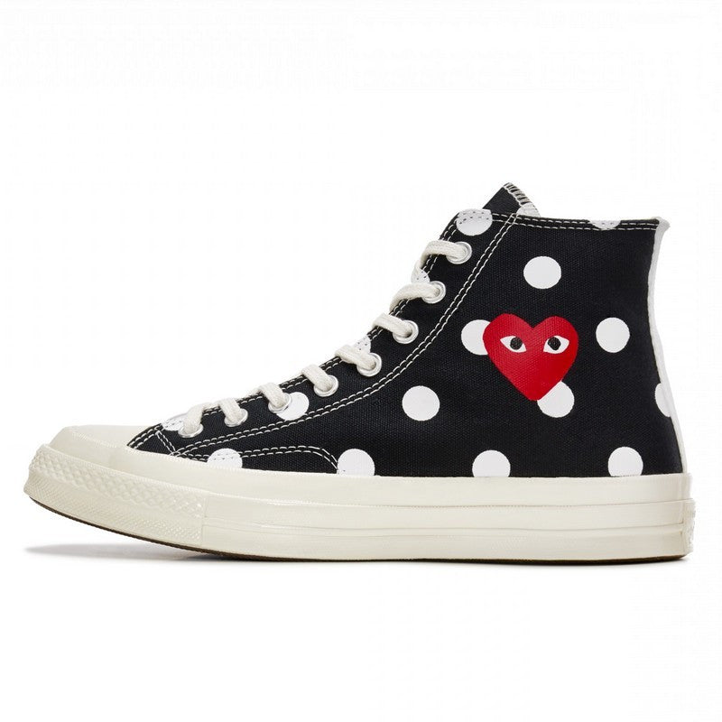 Converse Chuck Taylor All-Star 70s Hi Comme des Garçons PLAY Polka Dot Black - 157250C