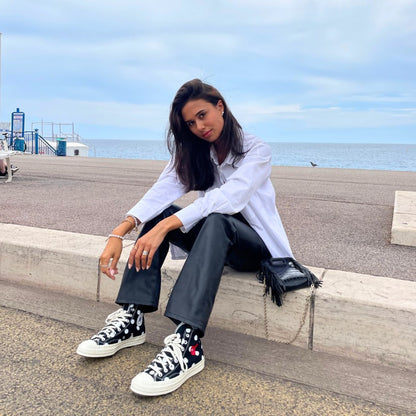 Converse Chuck Taylor All-Star 70s Hi Comme des Garçons PLAY Polka Dot Black - 157250C