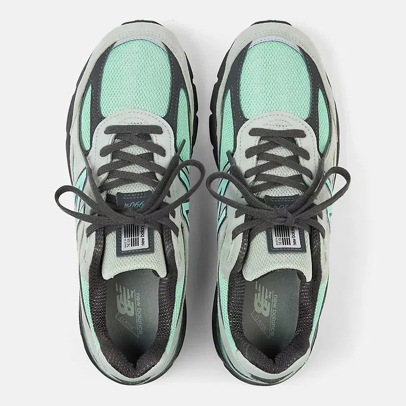 New Balance 990v4 MiUSA Silver Moss Bright Mint