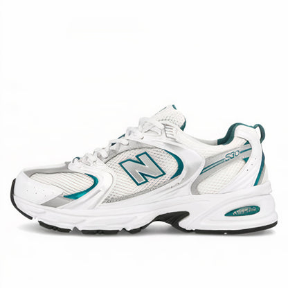New Balance 530 White Silver Green - MR530AB