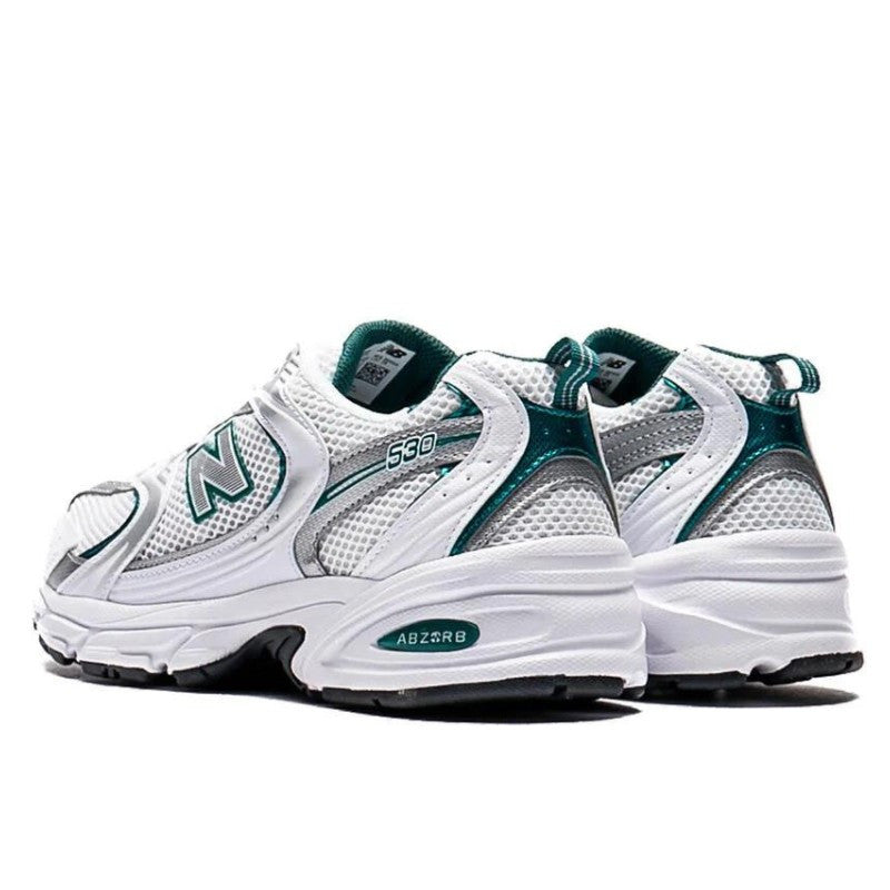New Balance 530 White Silver Green - MR530AB