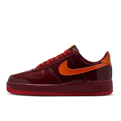 Nike Air Force 1 Low Patent Leather Dark Team Red Safety Orange - IO4489-601