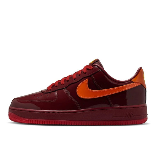 Nike Air Force 1 Low Patent Leather Dark Team Red Safety Orange - IO4489-601