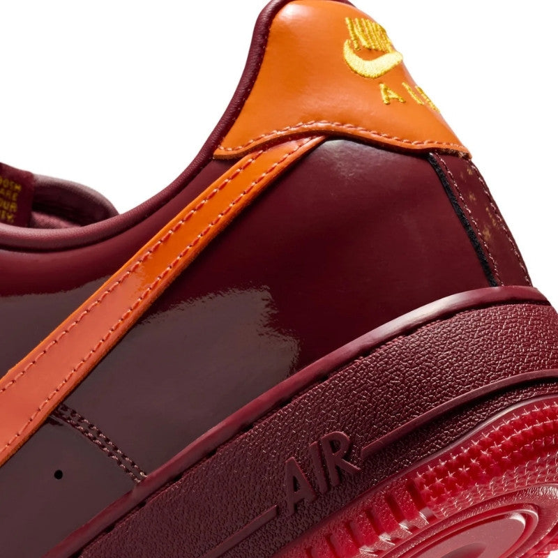 Nike Air Force 1 Low Patent Leather Dark Team Red Safety Orange - IO4489-601