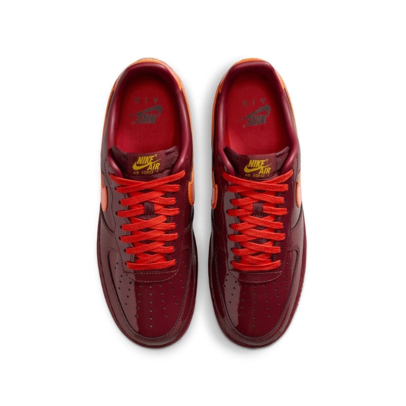 Nike Air Force 1 Low Patent Leather Dark Team Red Safety Orange - IO4489-601