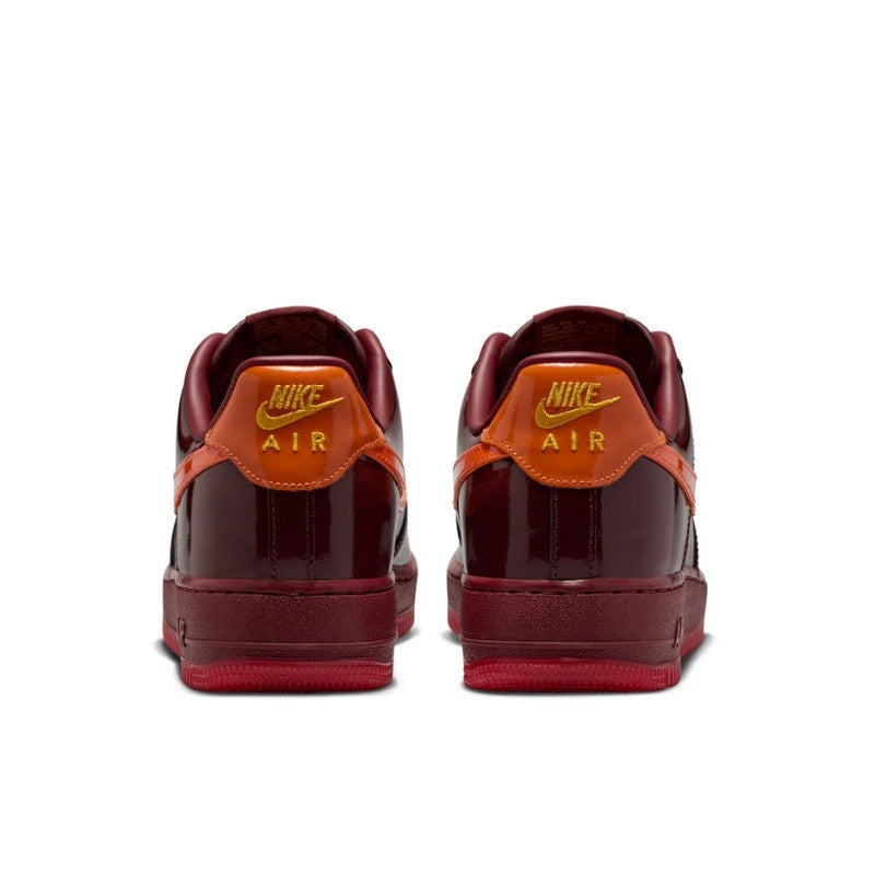 Nike Air Force 1 Low Patent Leather Dark Team Red Safety Orange - IO4489-601