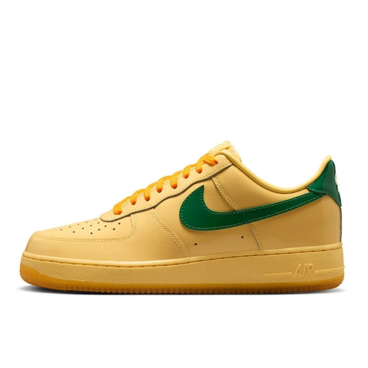 Nike Air Force 1 Low Patent Leather Topaz Gold Pine Green - IO4489-700