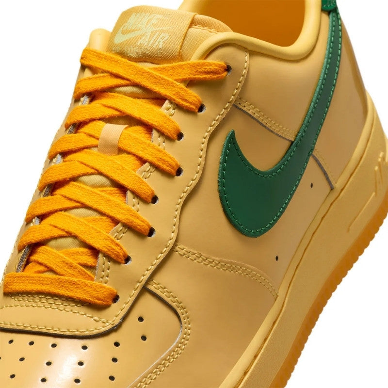 Nike Air Force 1 Low Patent Leather Topaz Gold Pine Green - IO4489-700