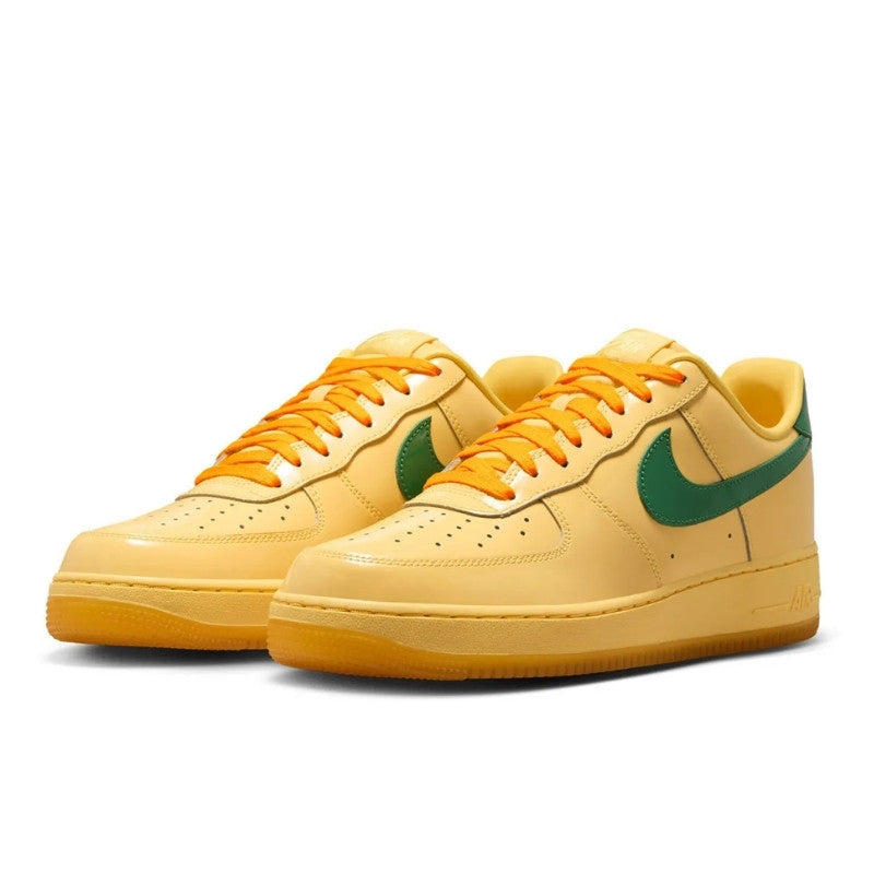 Nike Air Force 1 Low Patent Leather Topaz Gold Pine Green - IO4489-700