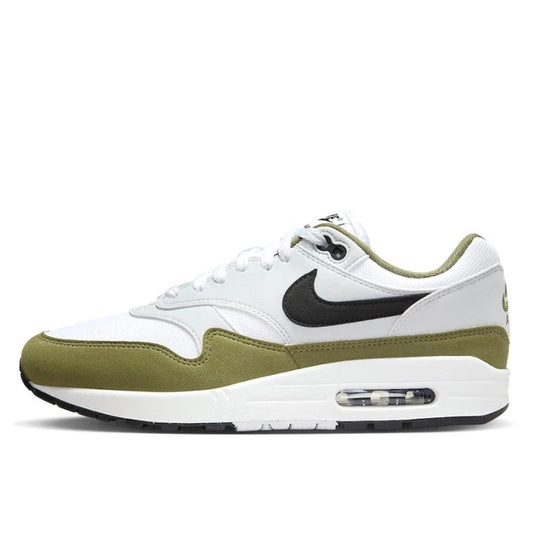 Nike Air Max 1 White Black Medium Olive - FD9082-102