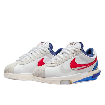 Nike Cortez 4.0 Sacai White University Red Blue - DQ0581-100