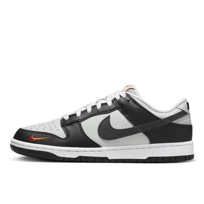 Nike Dunk Low Black Total Orange Mini Swoosh - FN7808-001