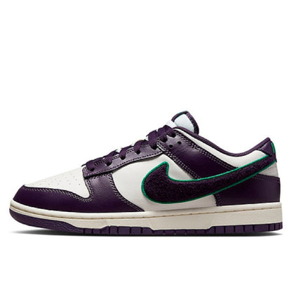 Nike Dunk Low Chenille Swoosh Sail Grand Purple - DQ7683-100