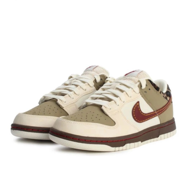 Nike Dunk Low Retro Khaki Team Red Pearl White - IM6687-262