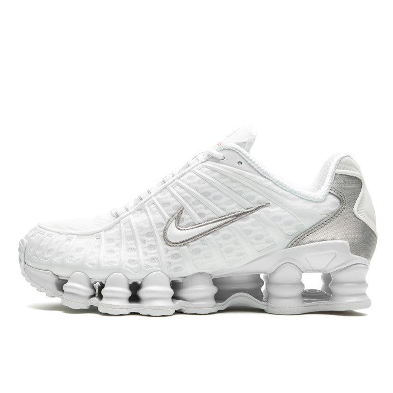 Nike Shox TL White Metallic Silver Max Orange - AR3566-100 / AV3595-100