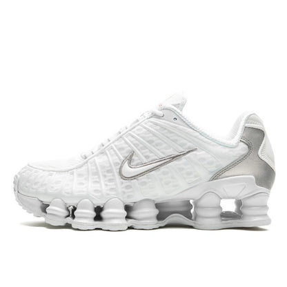 Nike Shox TL White Metallic Silver Max Orange - AR3566-100 / AV3595-100