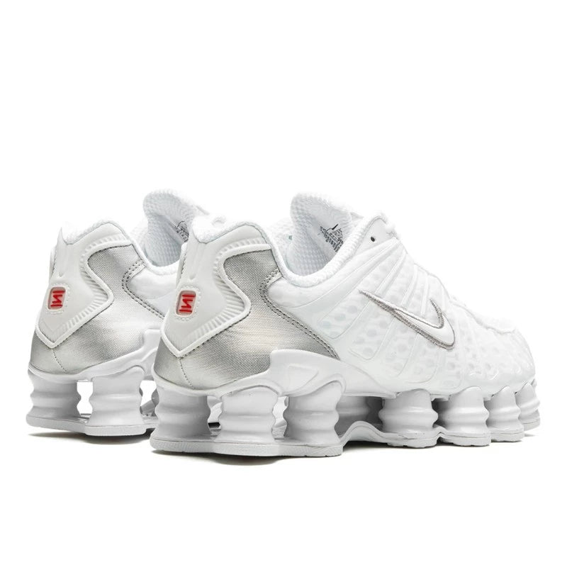 Nike Shox TL White Metallic Silver Max Orange - AR3566-100 / AV3595-100