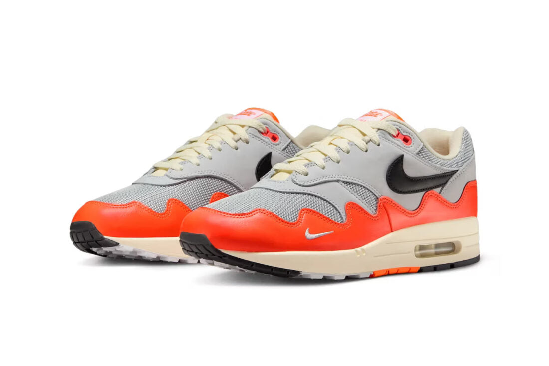 Nike Air Max 1 Patta Waves Hyper Crimson Pure Platinum (With Bracelet)