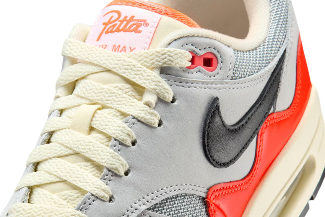 Nike Air Max 1 Patta Waves Hyper Crimson Pure Platinum (With Bracelet)